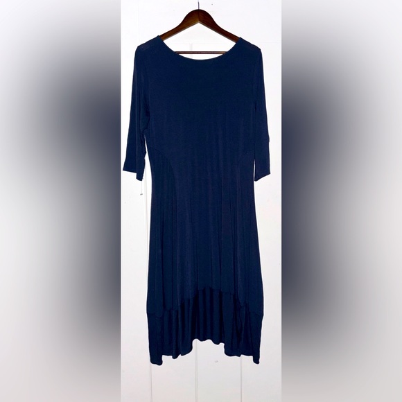 Eileen Fisher Rayon Dress Women L Mature Career Office Work Closet Essential - Picture 1 of 7